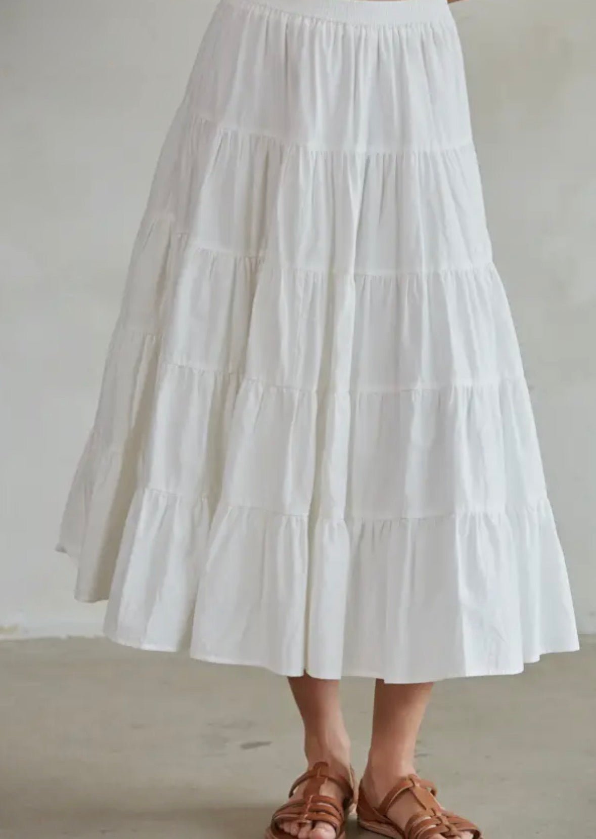 Flare Ruffled Midi Skirt - Flea Boutiques