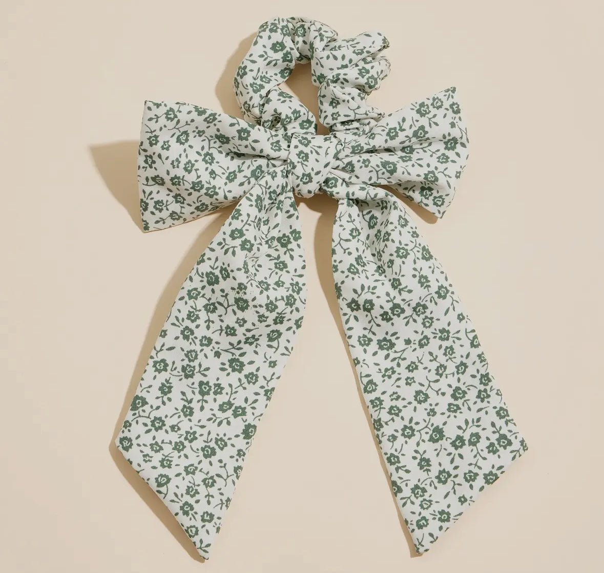 Floral Bow Scrunchie - Flea Boutiques