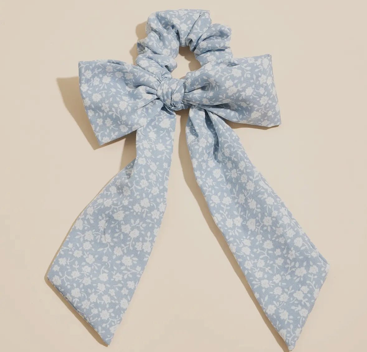 Floral Bow Scrunchie - Flea Boutiques