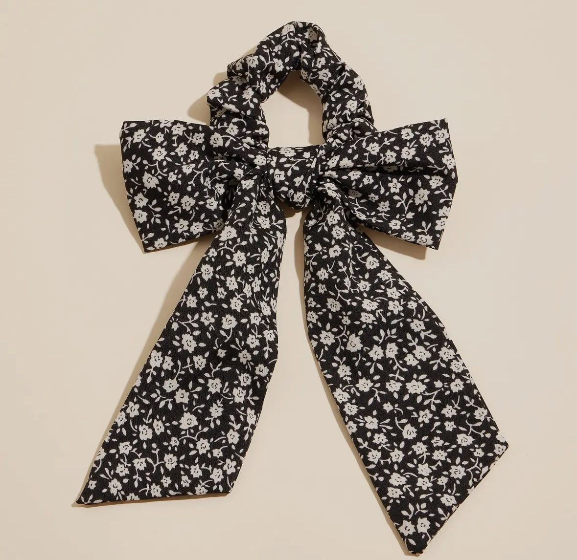 Floral Bow Scrunchie - Flea Boutiques