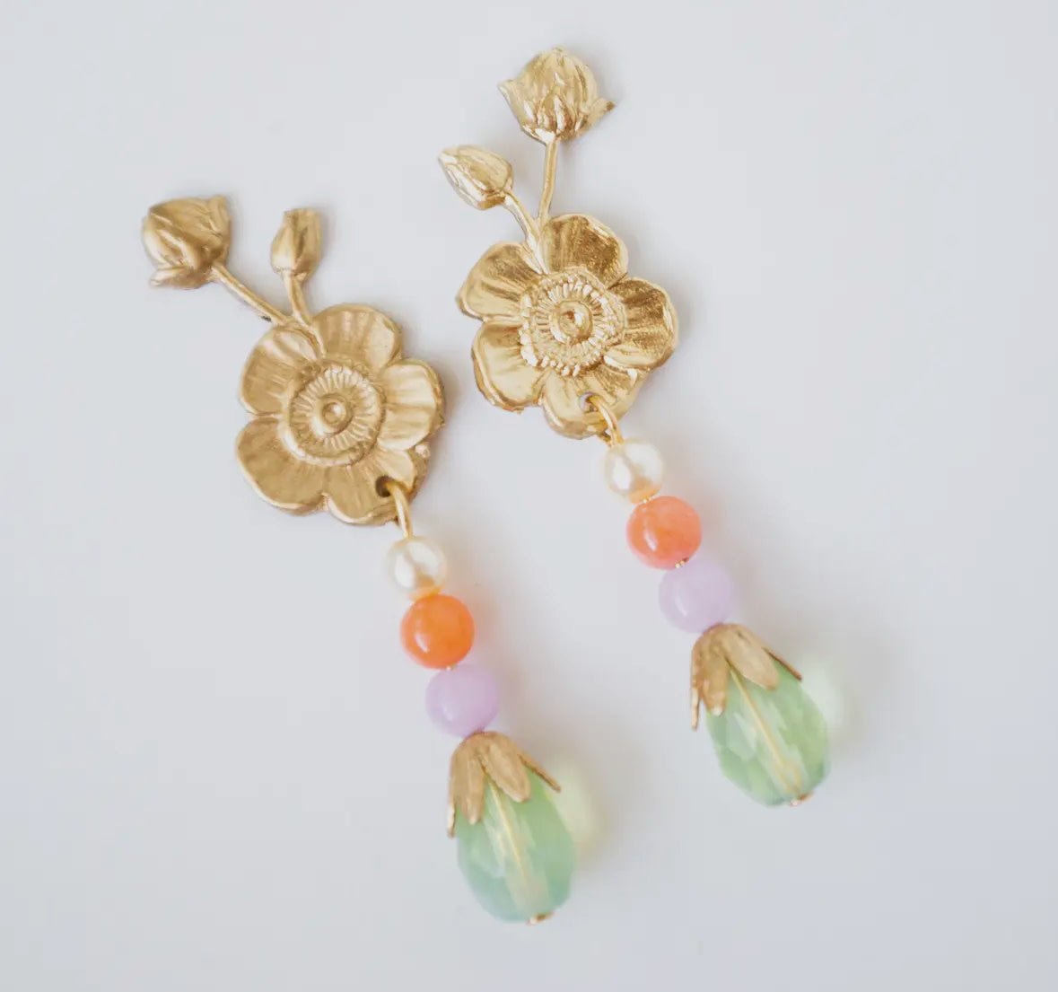 Floral Dangle Stud - Flea Boutiques