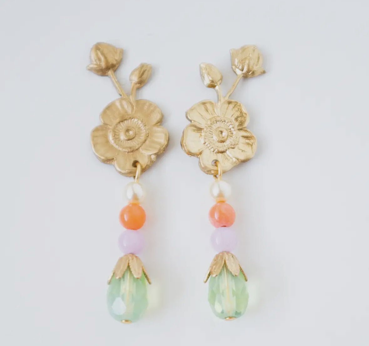 Floral Dangle Stud - Flea Boutiques