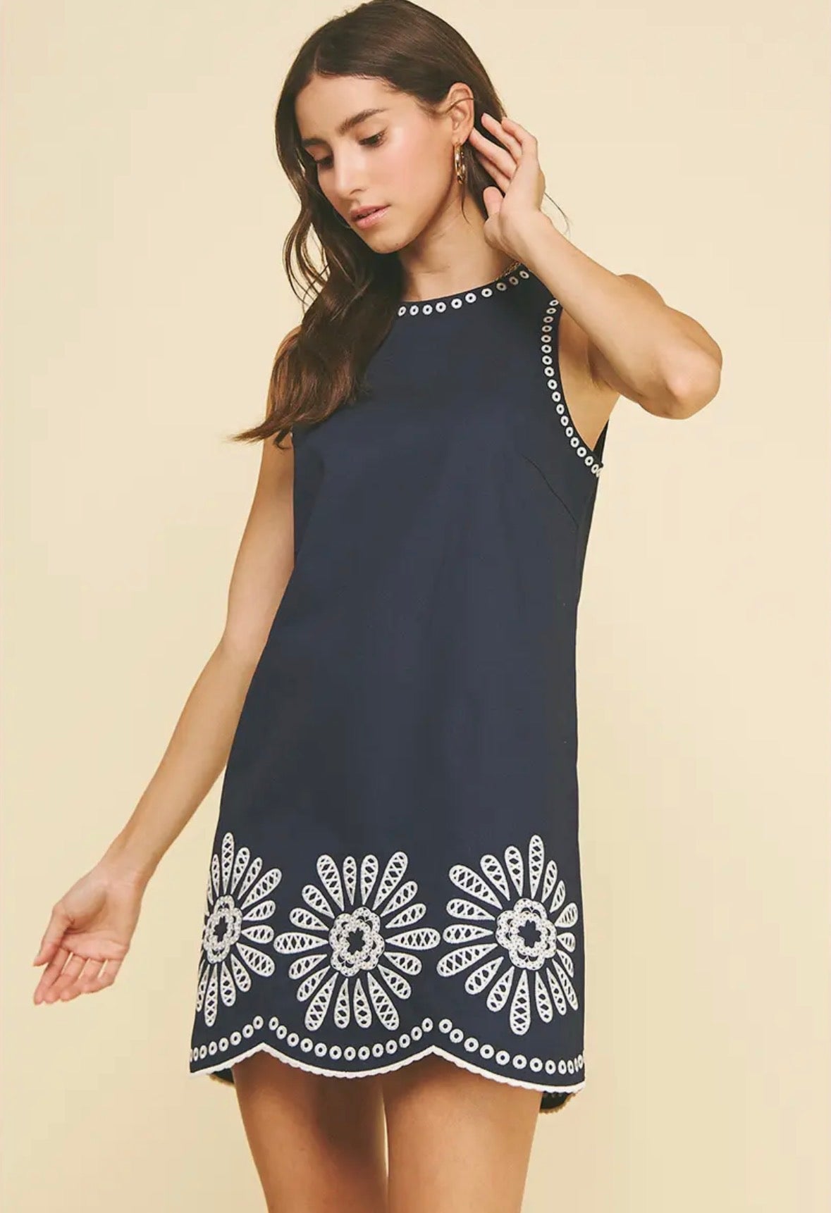 Floral Embroidered Mini - Flea Boutiques