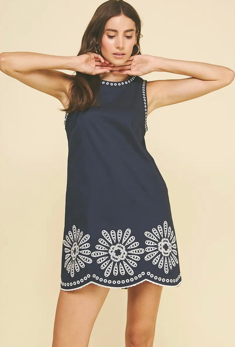 Floral Embroidered Mini - Flea Boutiques