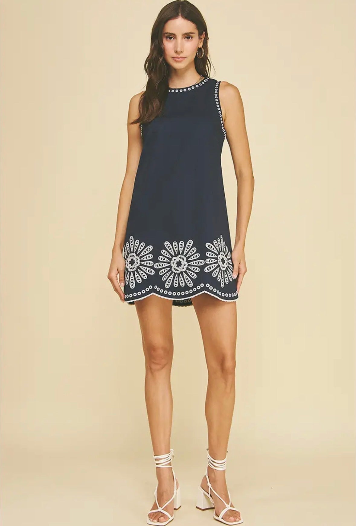 Floral Embroidered Mini - Flea Boutiques