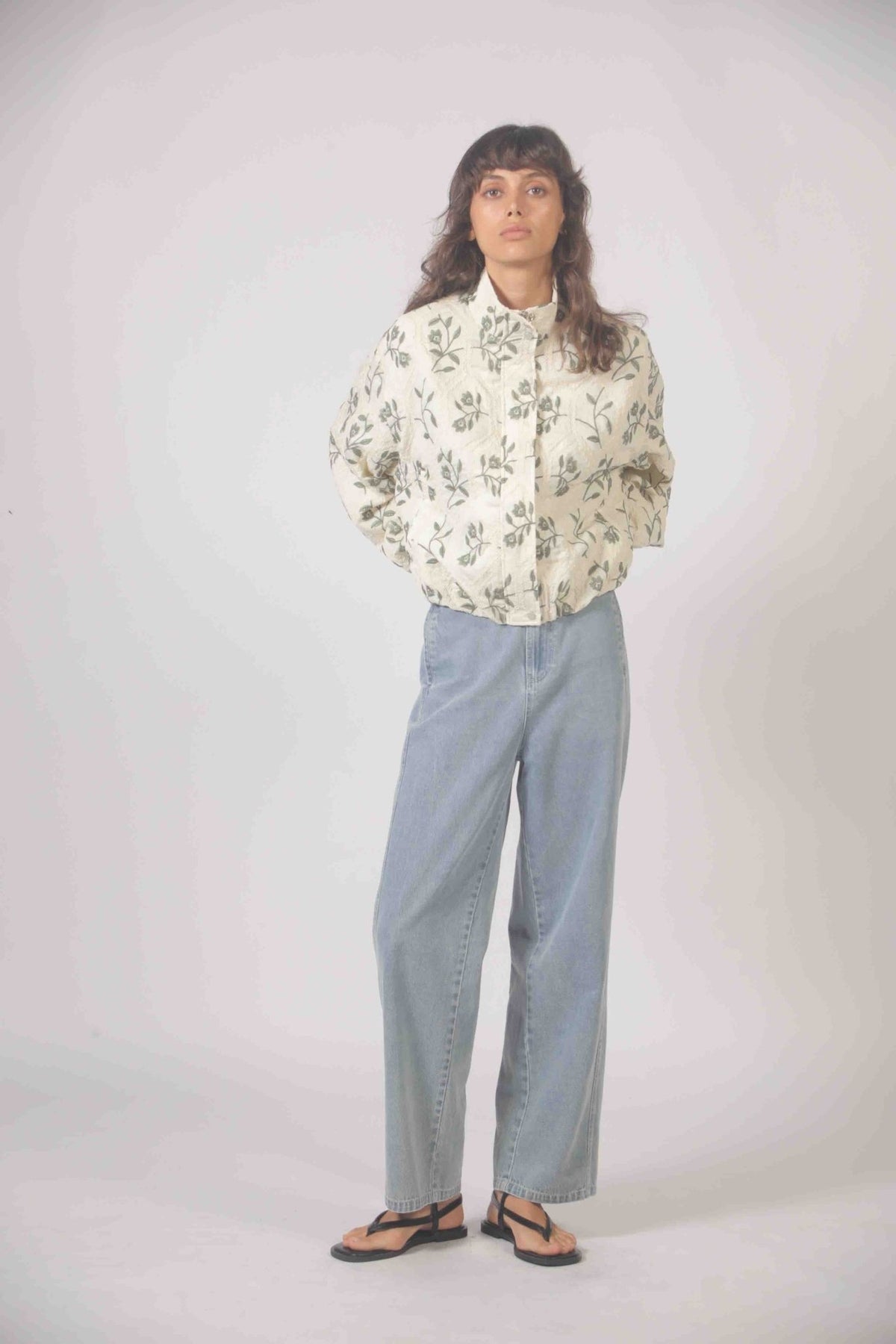 Floral Embroidery Jacket - Flea Boutiques