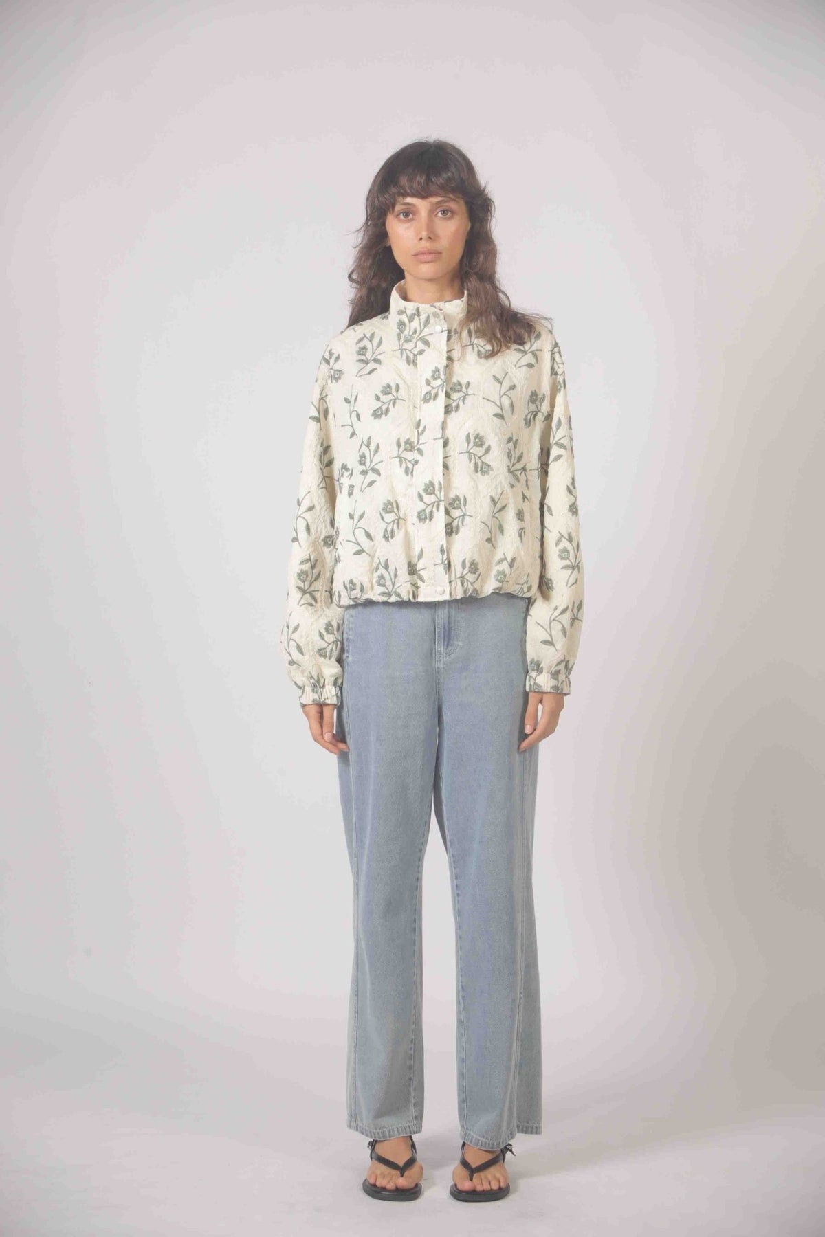 Floral Embroidery Jacket - Flea Boutiques