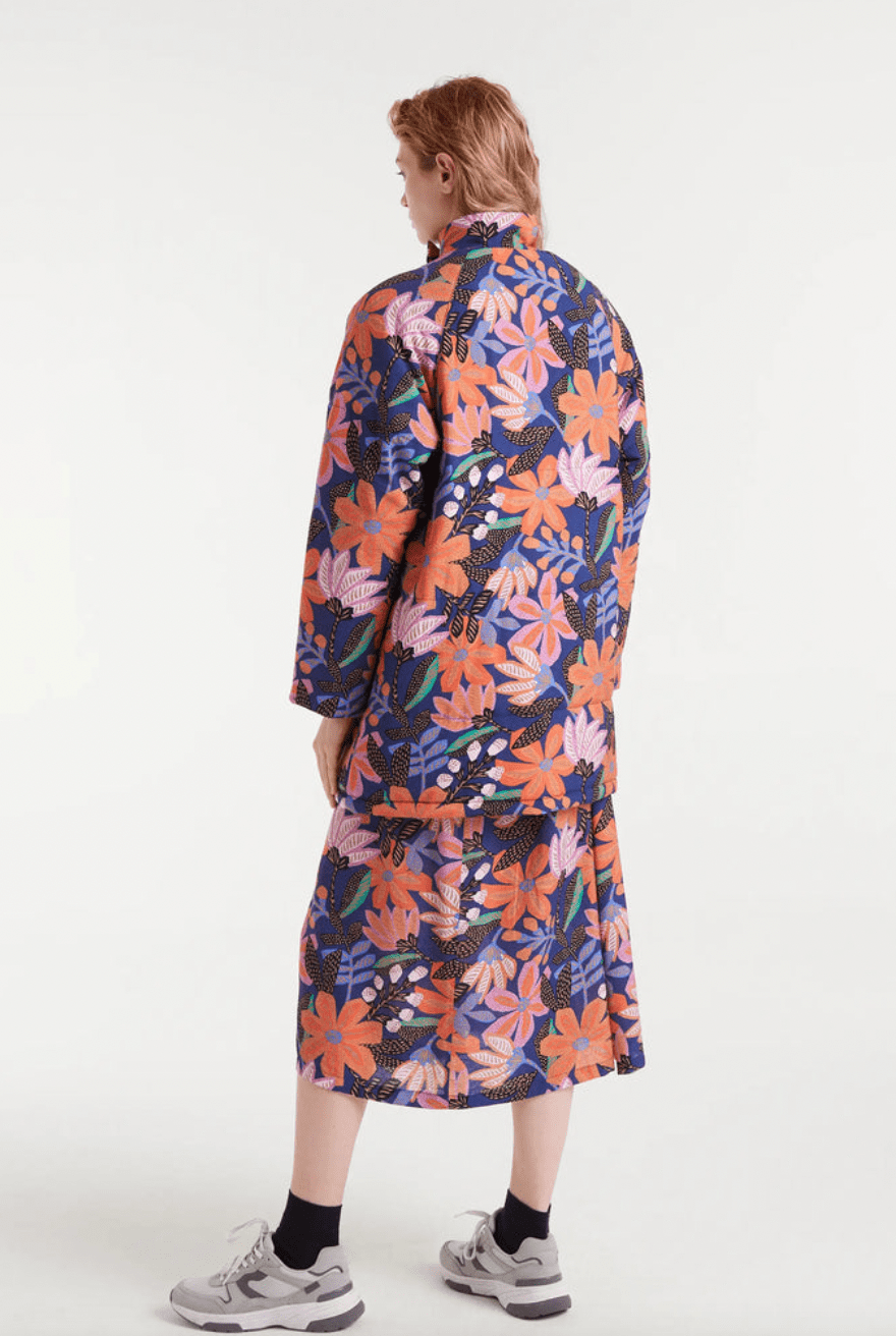 Floral Print Puffer Coat - Flea Boutiques