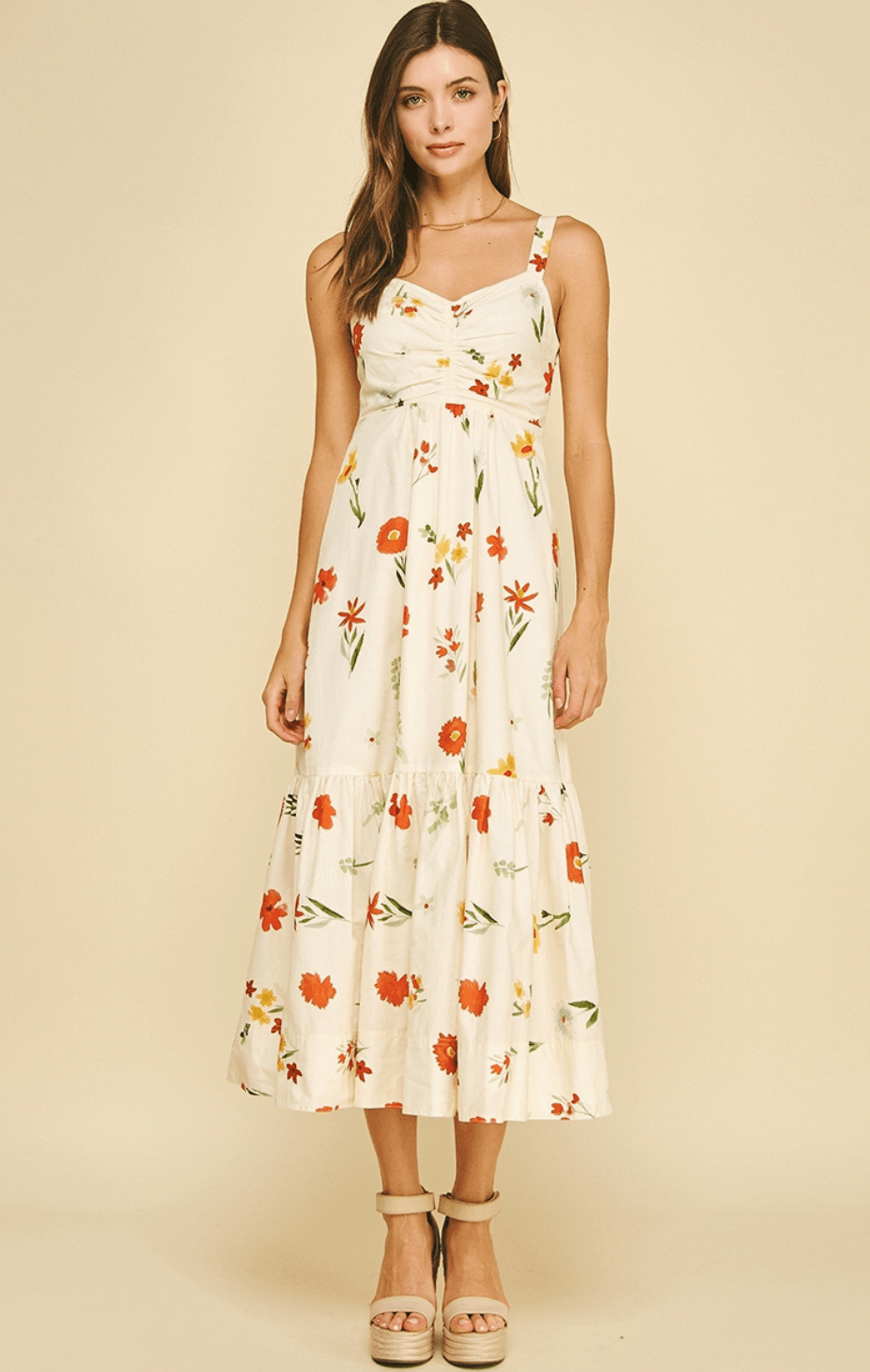 Floral Tiered Maxi Dress - Flea Boutiques