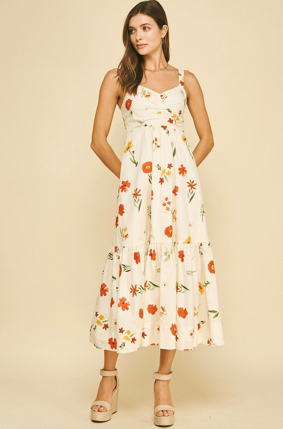 Floral Tiered Maxi Dress - Flea Boutiques