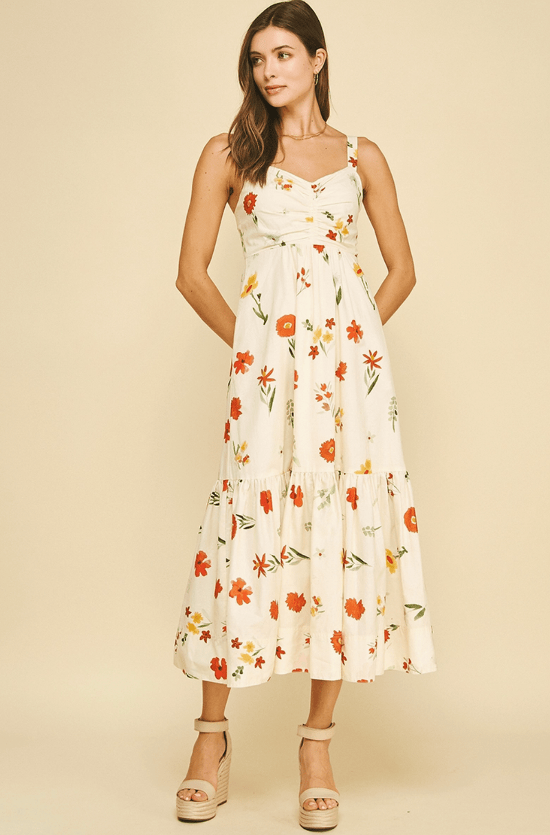 Floral Tiered Maxi Dress - Flea Boutiques