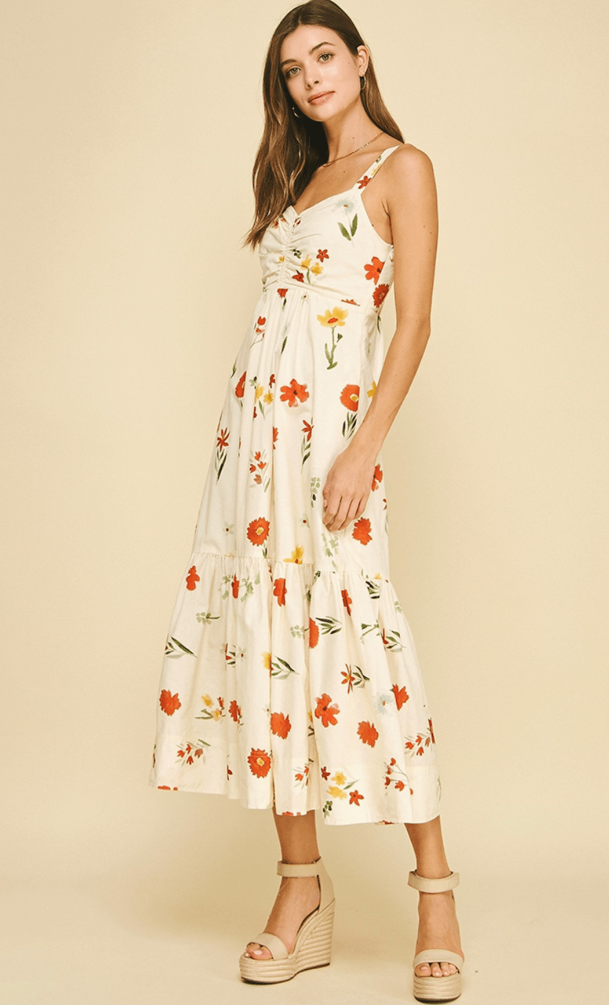 Floral Tiered Maxi Dress - Flea Boutiques