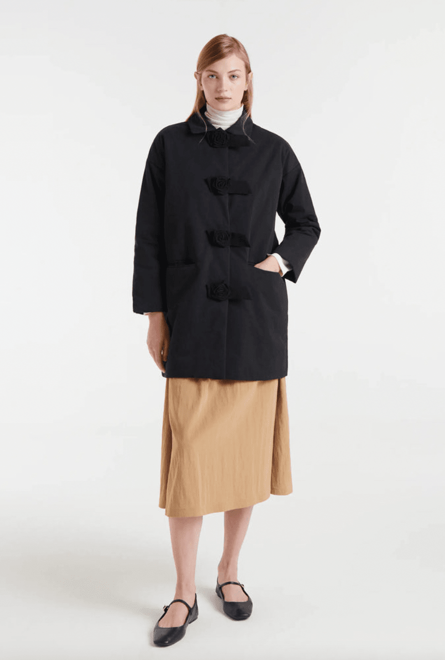 Flower Closure Coat - Flea Boutiques