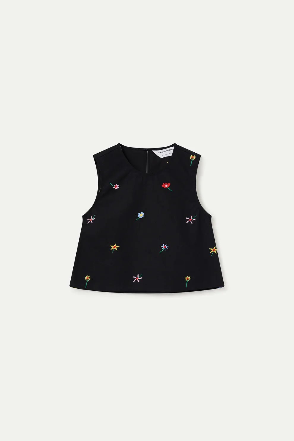 Flower Embroidery Tank - Flea Boutiques