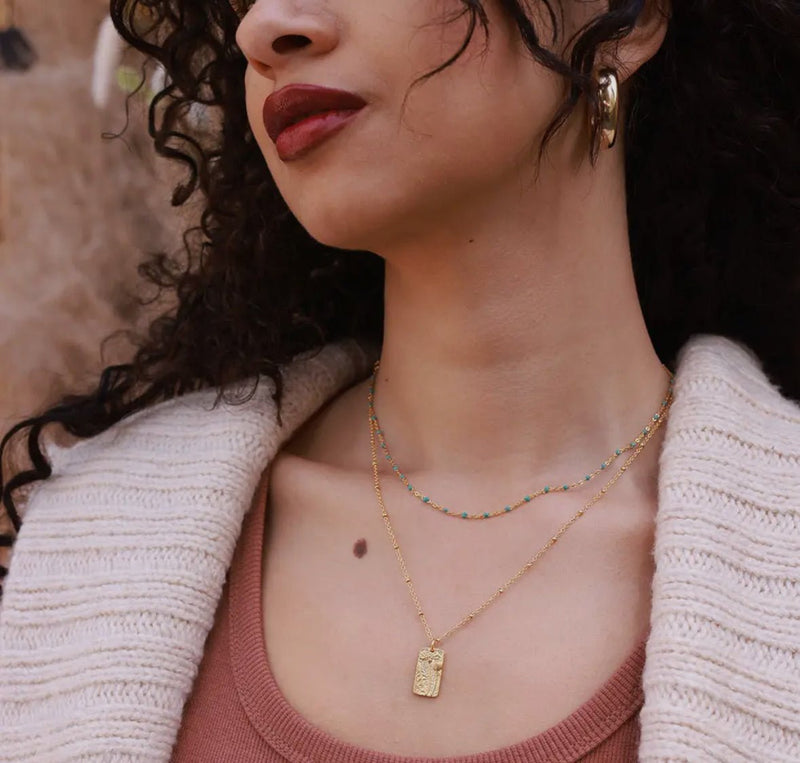 Flower Medallion Necklace - Flea Boutiques