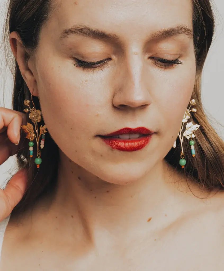 Flower Statement Earrings - Flea Boutiques