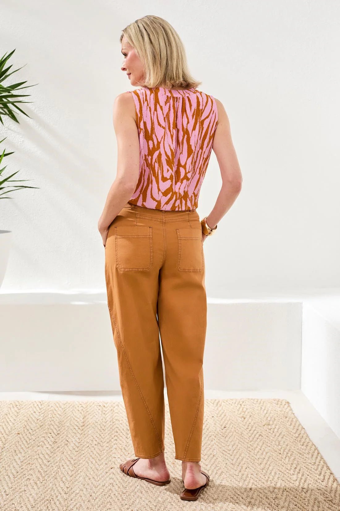 Fly Frt Ankle Pant w Btn Vent - Flea Boutiques
