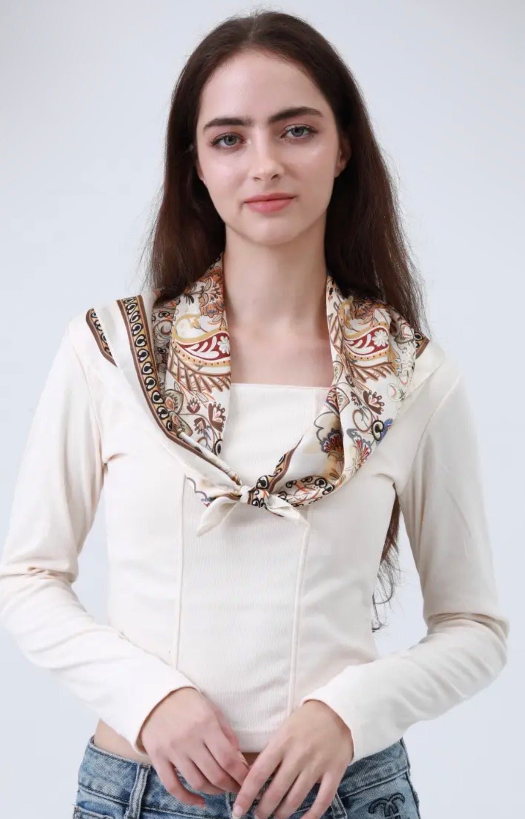 Folk Vintage Print Scarf - Flea Boutiques
