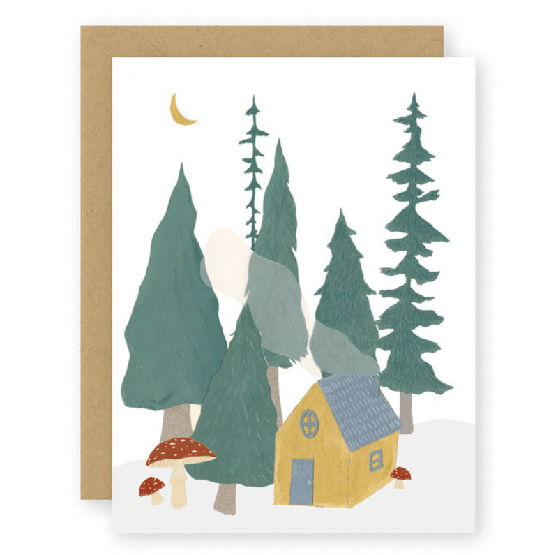 Forest Cottage Greeting Card - Flea Boutiques