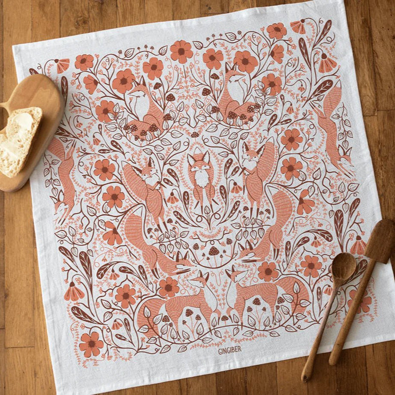 Forest Foxes Tea Towel - Flea Boutiques