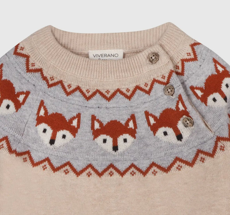 Fox Jacquard Fair Pullover - Flea Boutiques