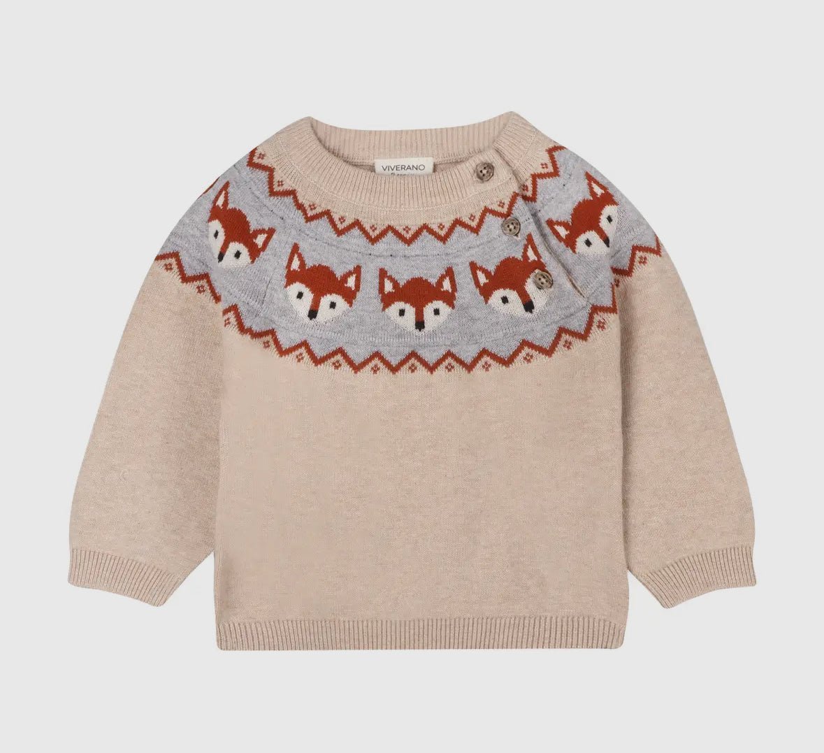 Fox Jacquard Fair Pullover - Flea Boutiques