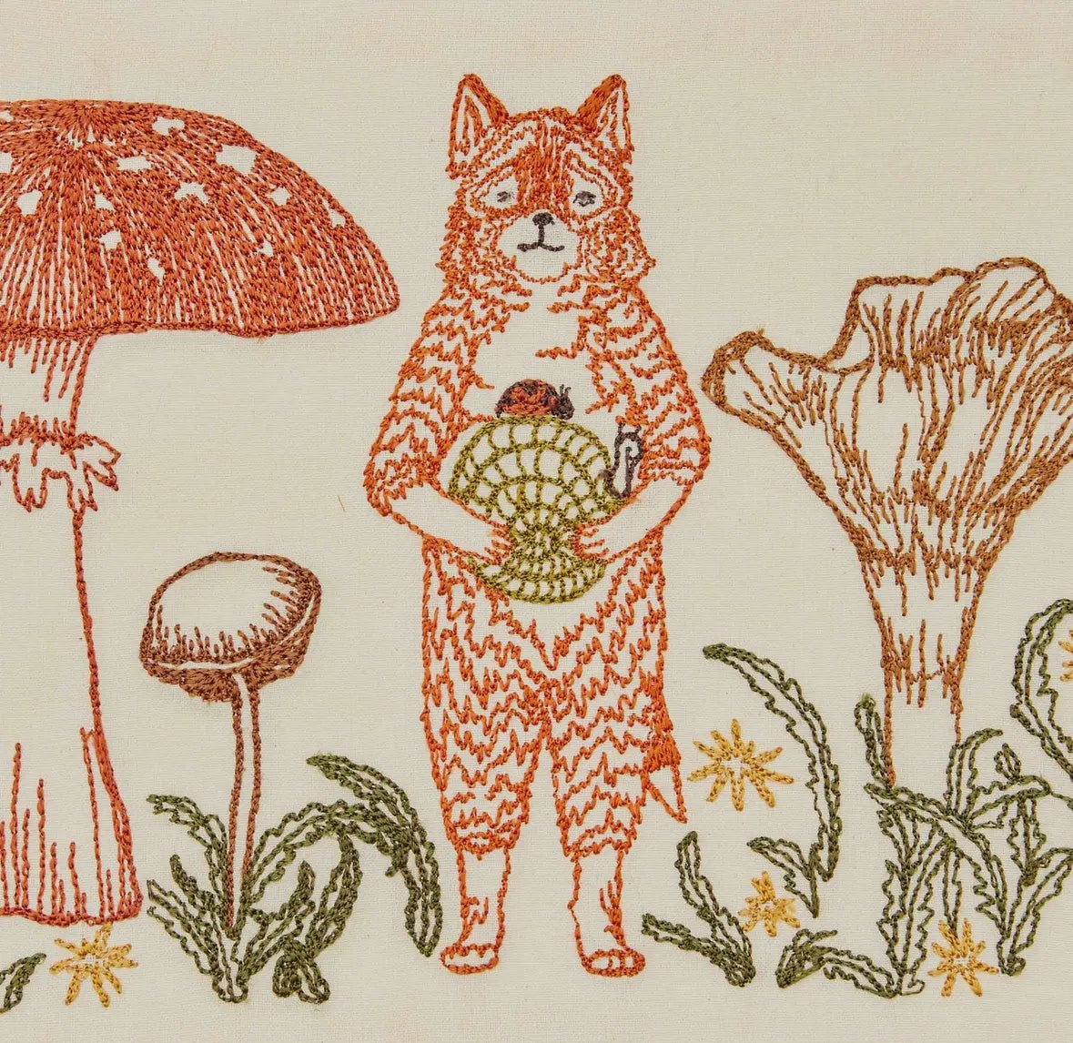 Fox w Mushrooms Card - Flea Boutiques