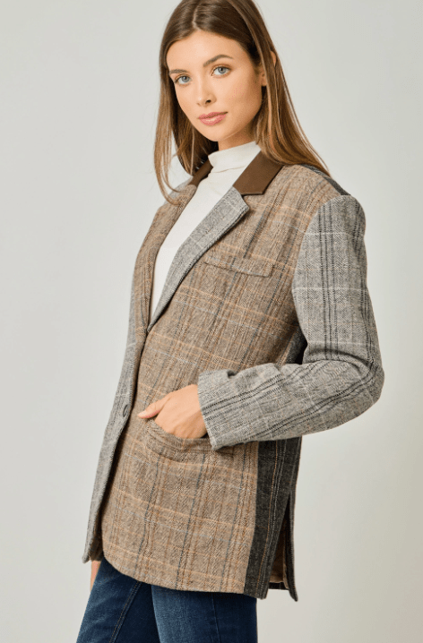 Freckled Herringbone Jacket - Flea Boutiques