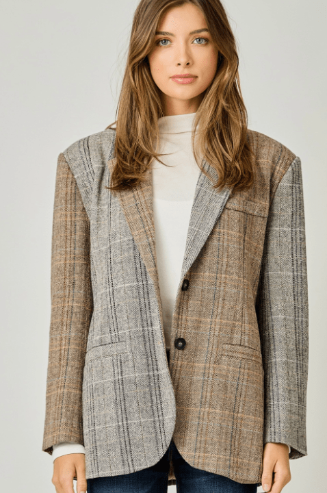 Freckled Herringbone Jacket - Flea Boutiques