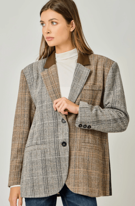 Freckled Herringbone Jacket - Flea Boutiques