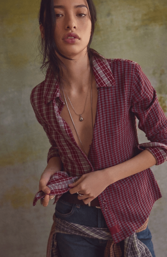 Free People Benny Slim YD Plaid - Flea Boutiques