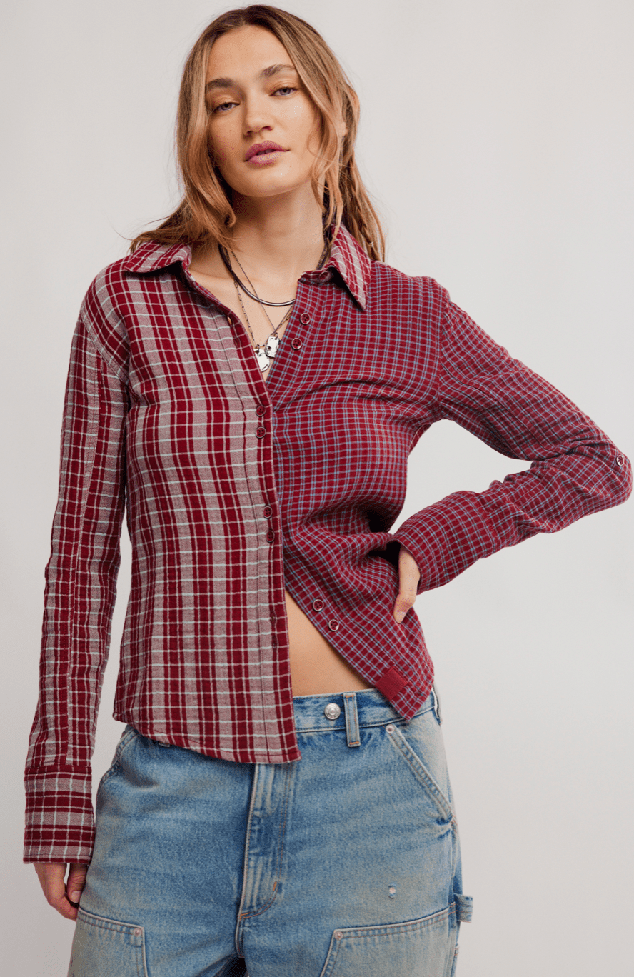 Free People Benny Slim YD Plaid - Flea Boutiques