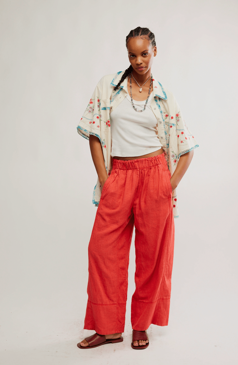 Free People Days End Linen Pull On - Flea Boutiques