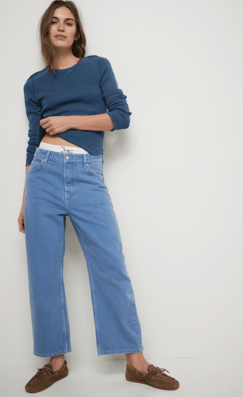 Free People Deep Trance Dropped BF Jean - Flea Boutiques