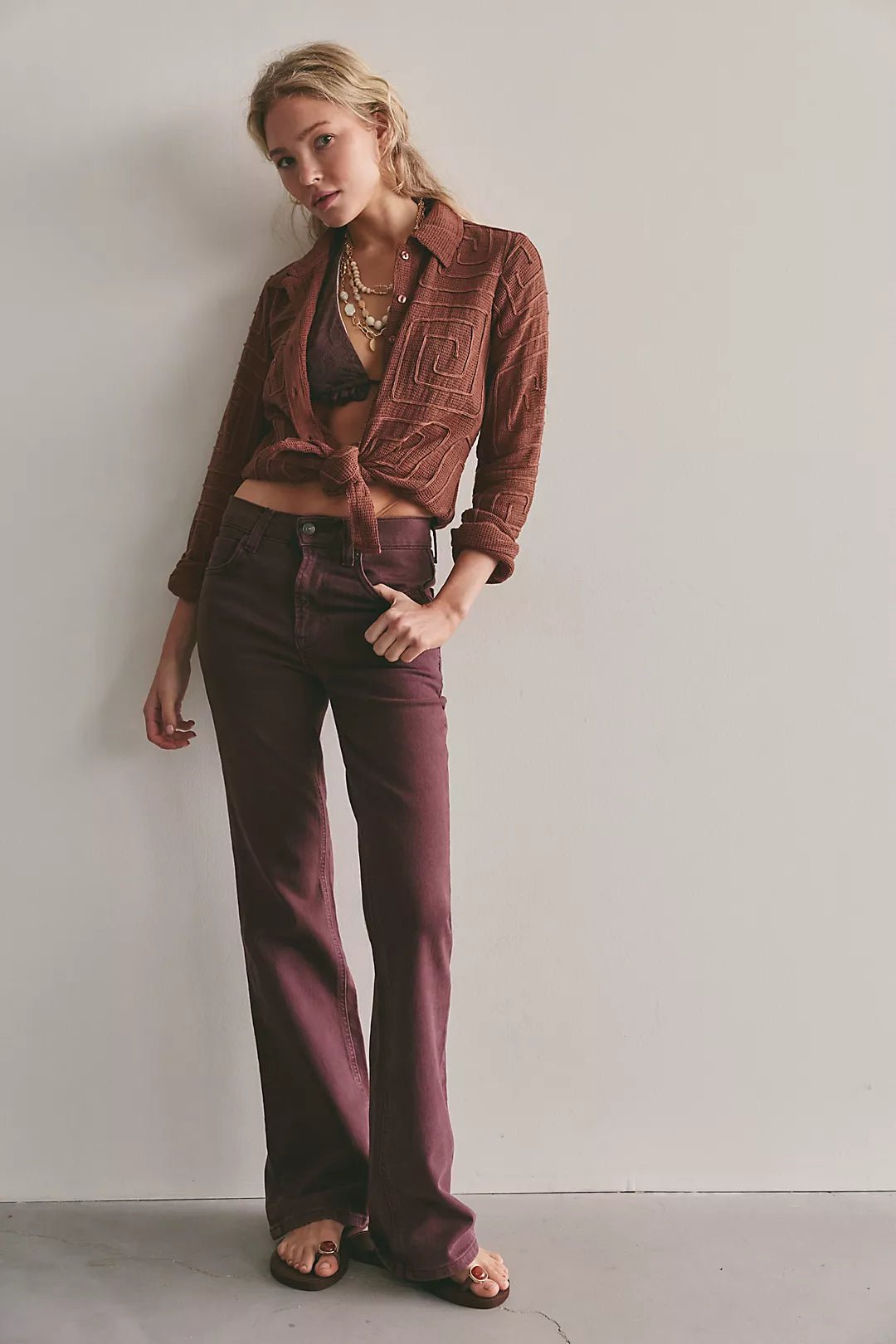 Free People Double Knot High Rise Straight - Flea Boutiques