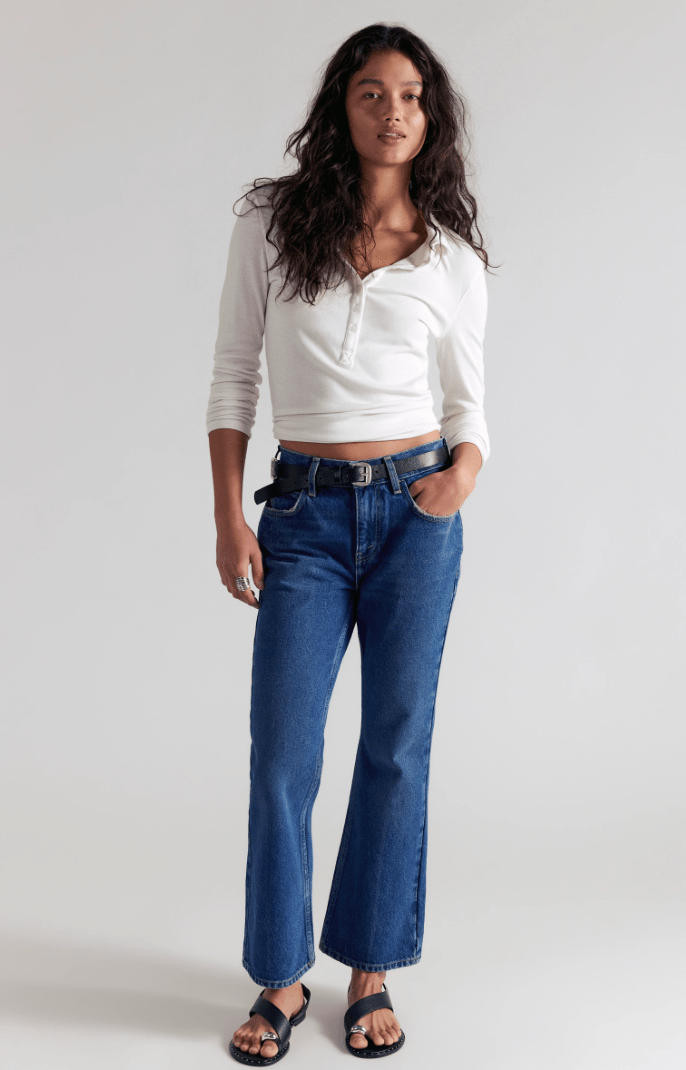 Free People Elowen Cropped Jeans - Flea Boutiques