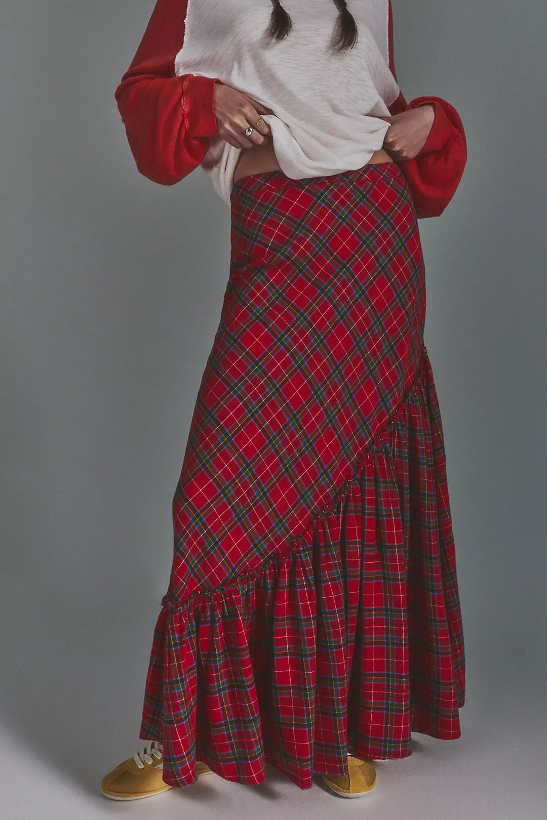 Free People Emberwood Plaid Maxi - Flea Boutiques