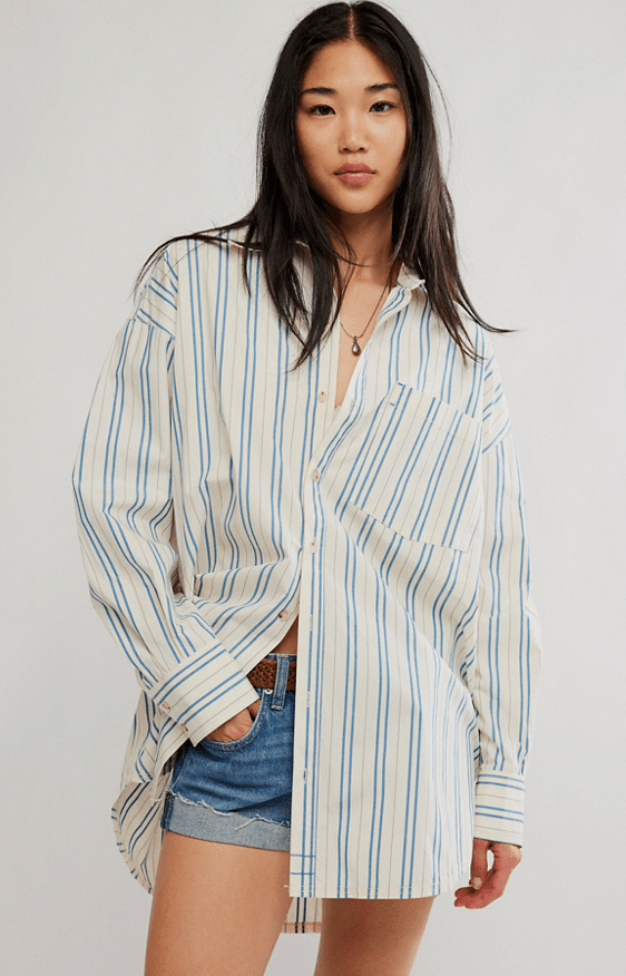 Free People Freddie Striped Shirt - Flea Boutiques