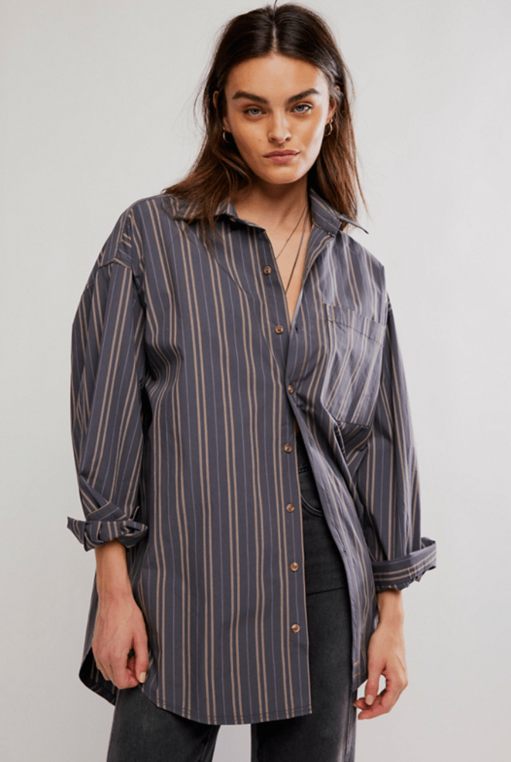 Free People Freddie Striped Shirt - Flea Boutiques