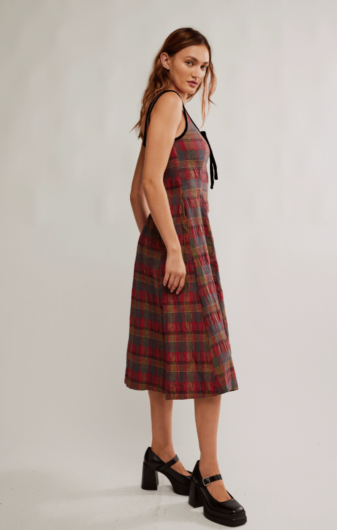 Free People Freya Plaid Midi - Flea Boutiques
