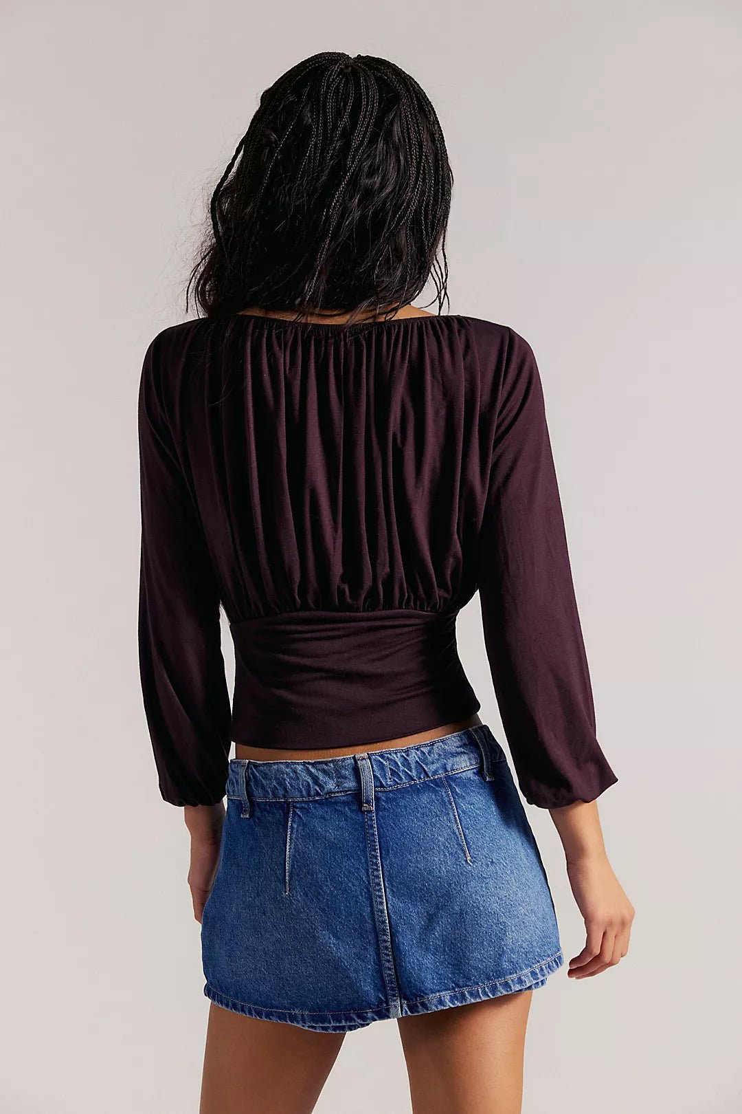 Free People Galivanting Denim Skort - Flea Boutiques