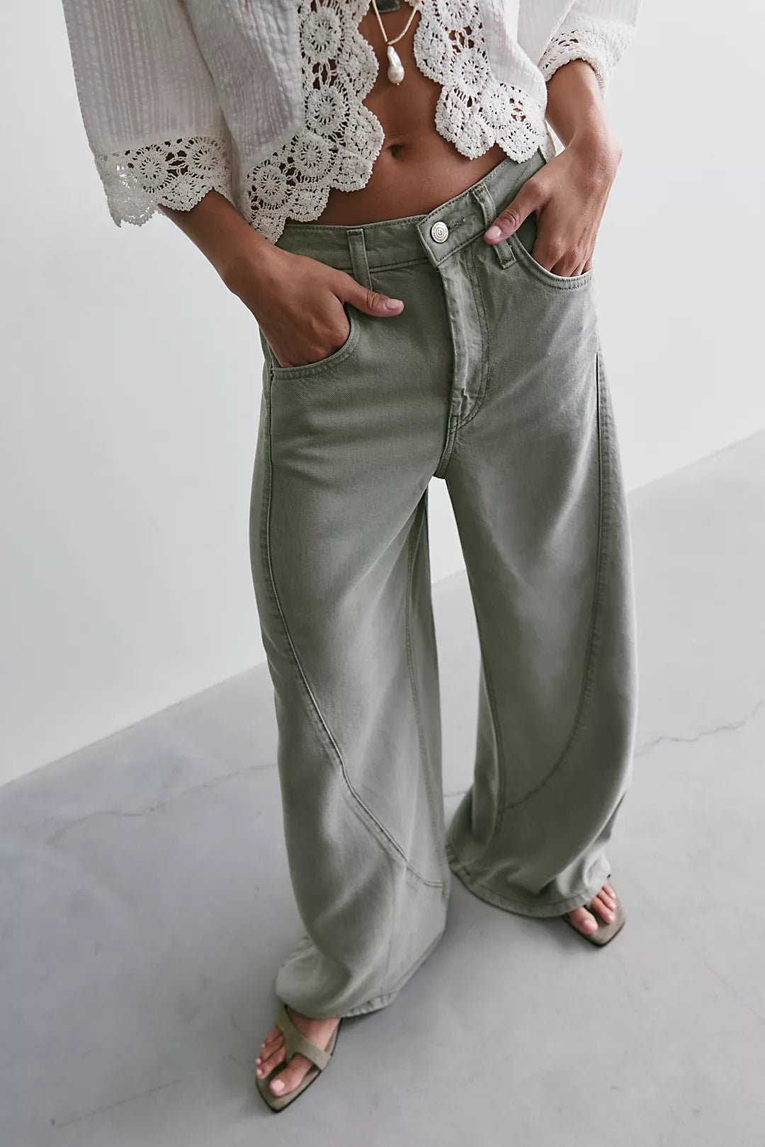 Free People Haven Wide Leg Jean - Flea Boutiques