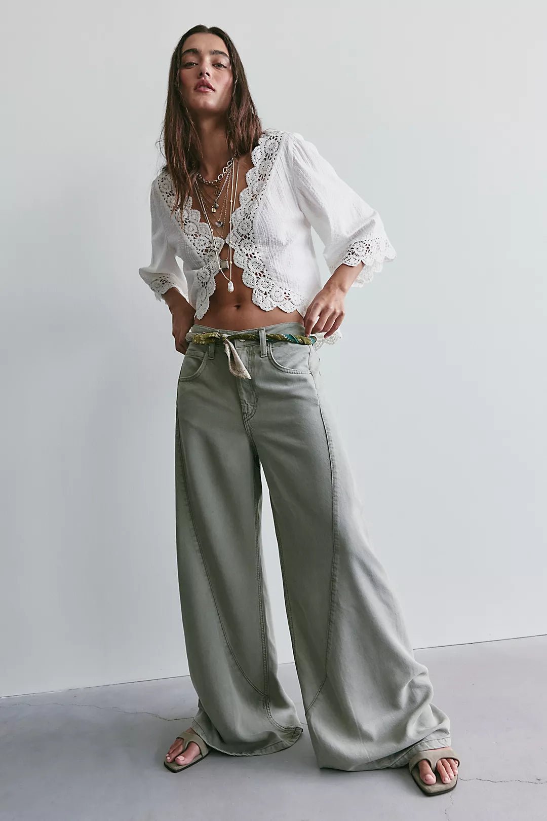 Free People Haven Wide Leg Jean - Flea Boutiques
