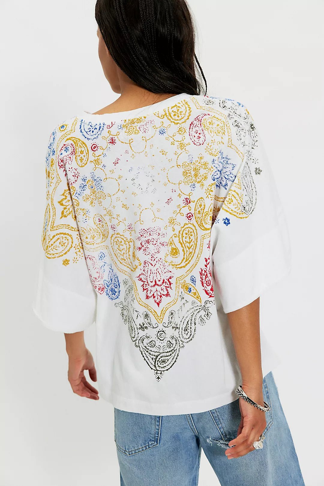 Free People Heirloom Printed Tee - Flea Boutiques