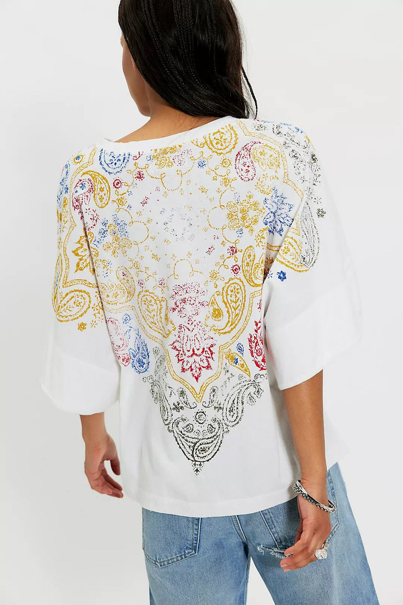Free People Heirloom Printed Tee - Flea Boutiques