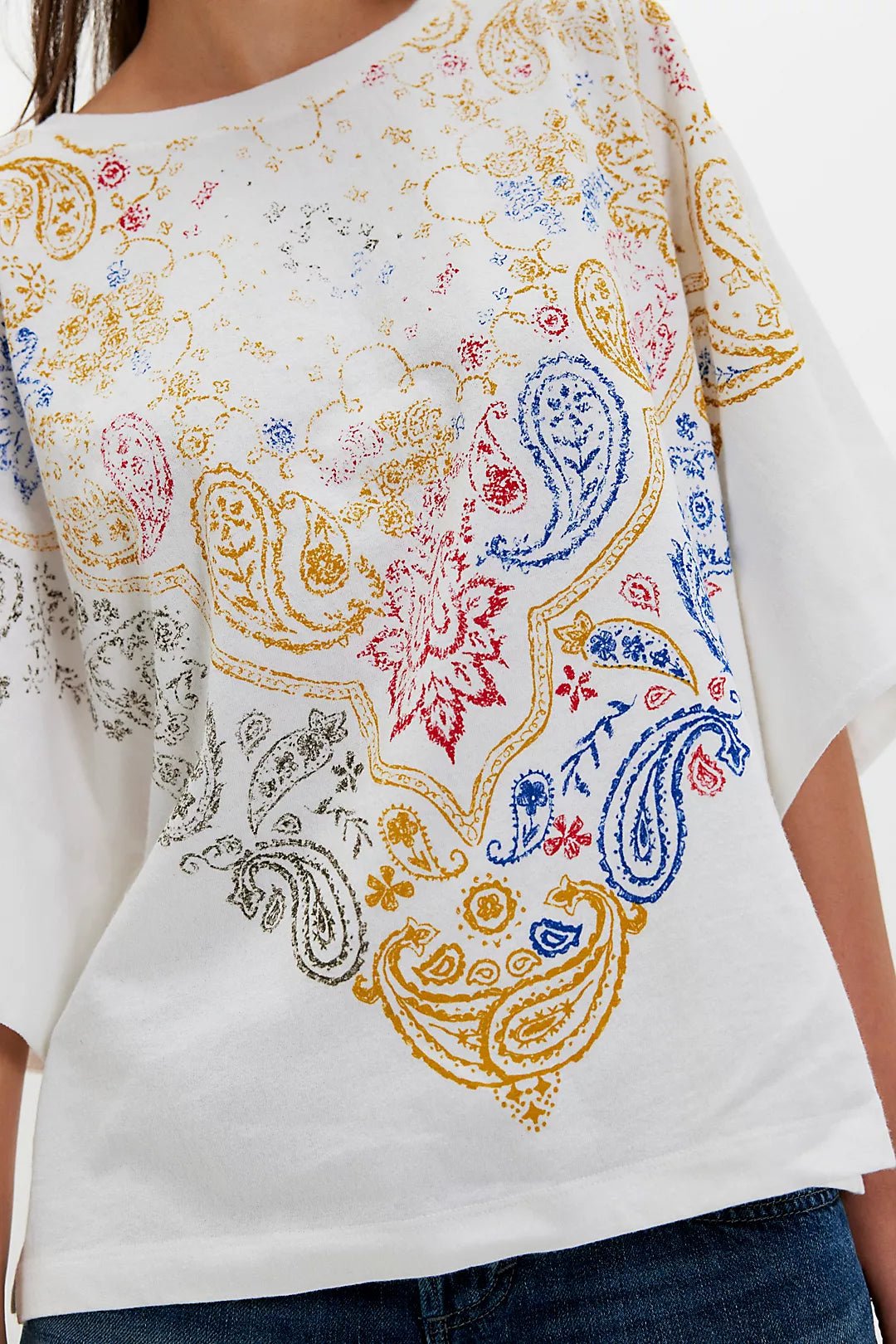 Free People Heirloom Printed Tee - Flea Boutiques