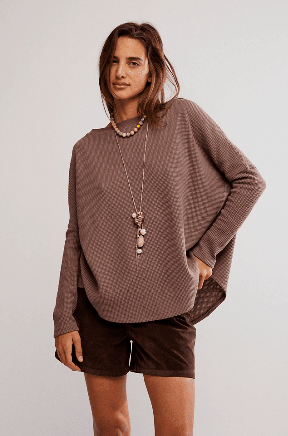 Free People Latte Blues Thermal - Flea Boutiques