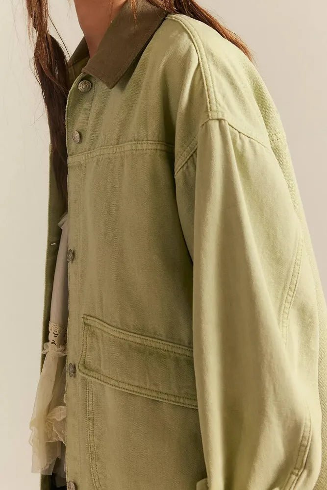 Free People Lemon Denim Jacket - Flea Boutiques