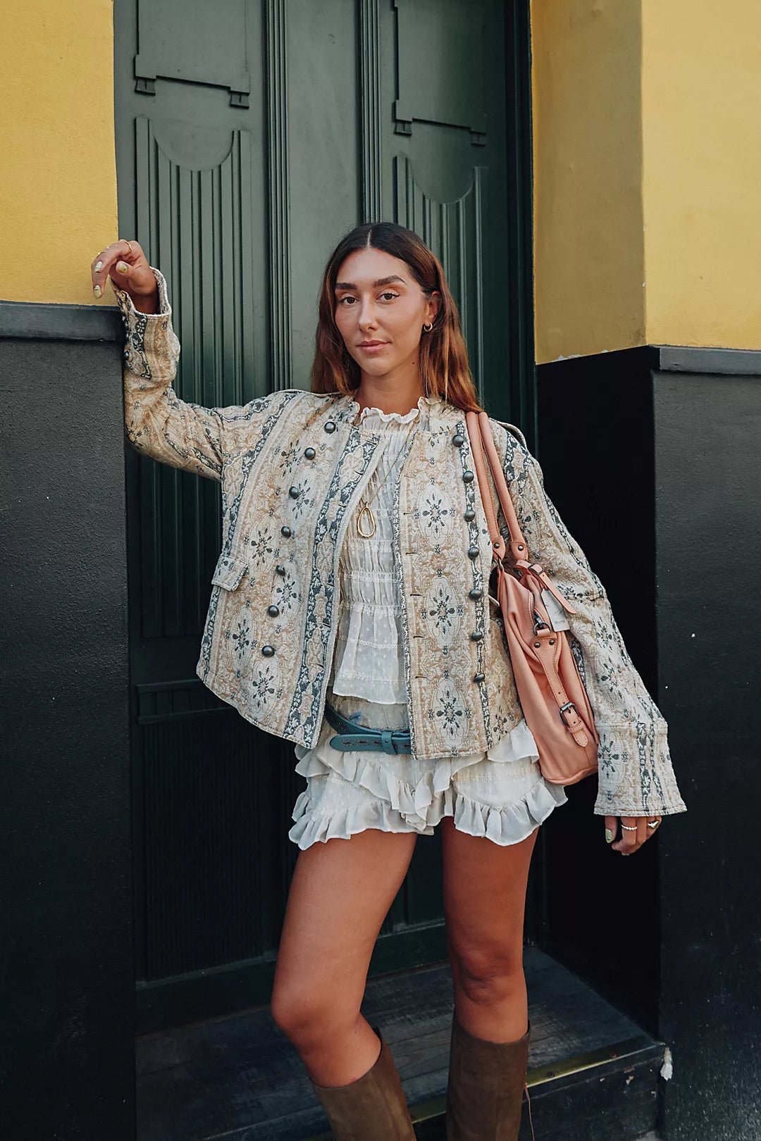 Free People Lotty Jacquard Jacket - Flea Boutiques