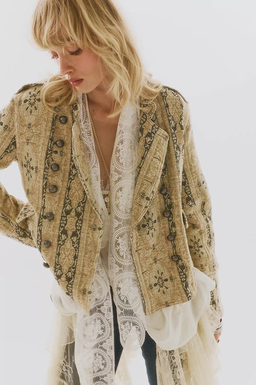 Free People Lotty Jacquard Jacket